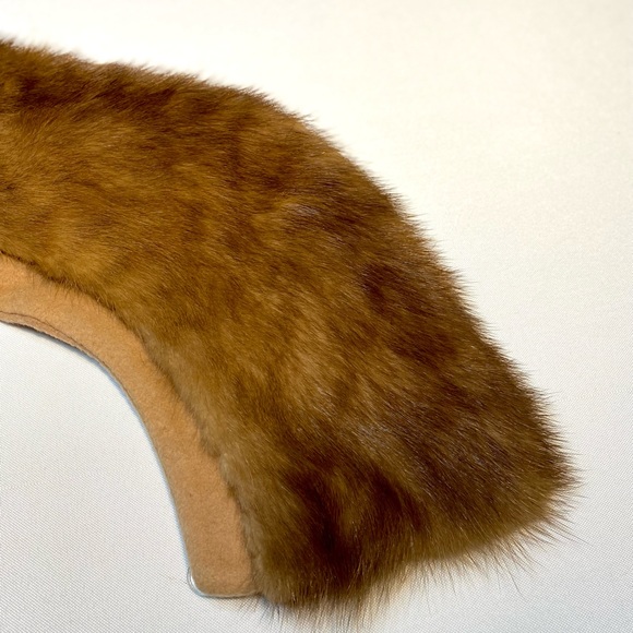 Vintage Genuine Mink Collar  Fur Ladies Lined Collar for Jacket or Coat - Picture 12 of 12